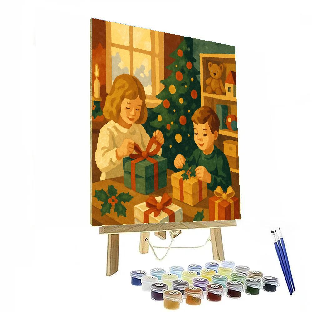 Buttons And Bright Bows painting number kit