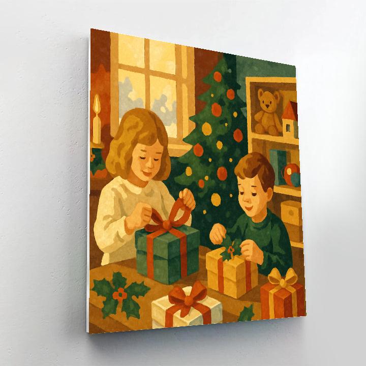 Buttons And Bright Bows painting number kit