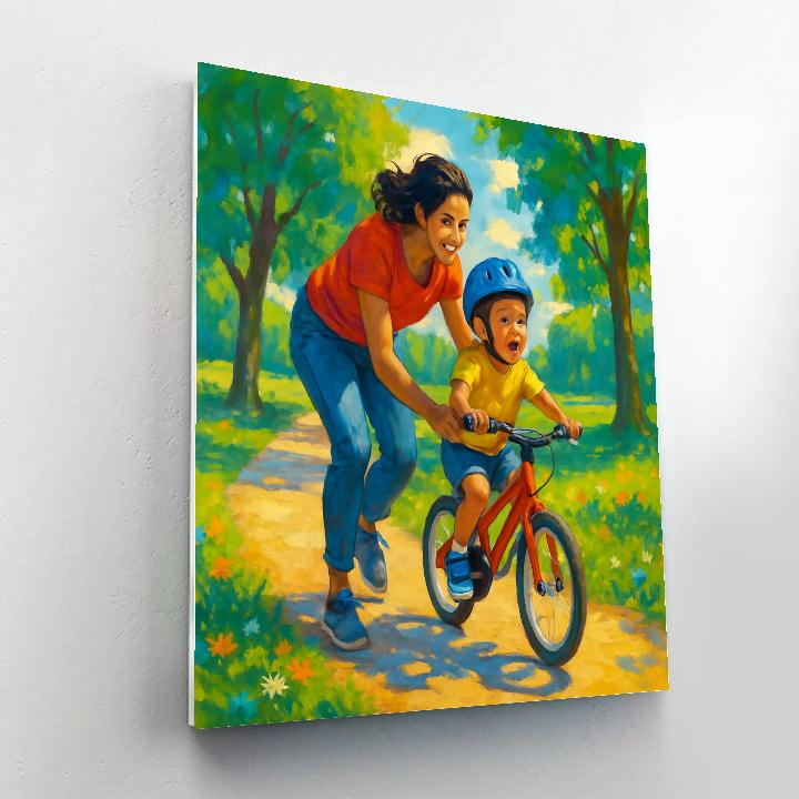 First Bike Ride Adventure Number painting