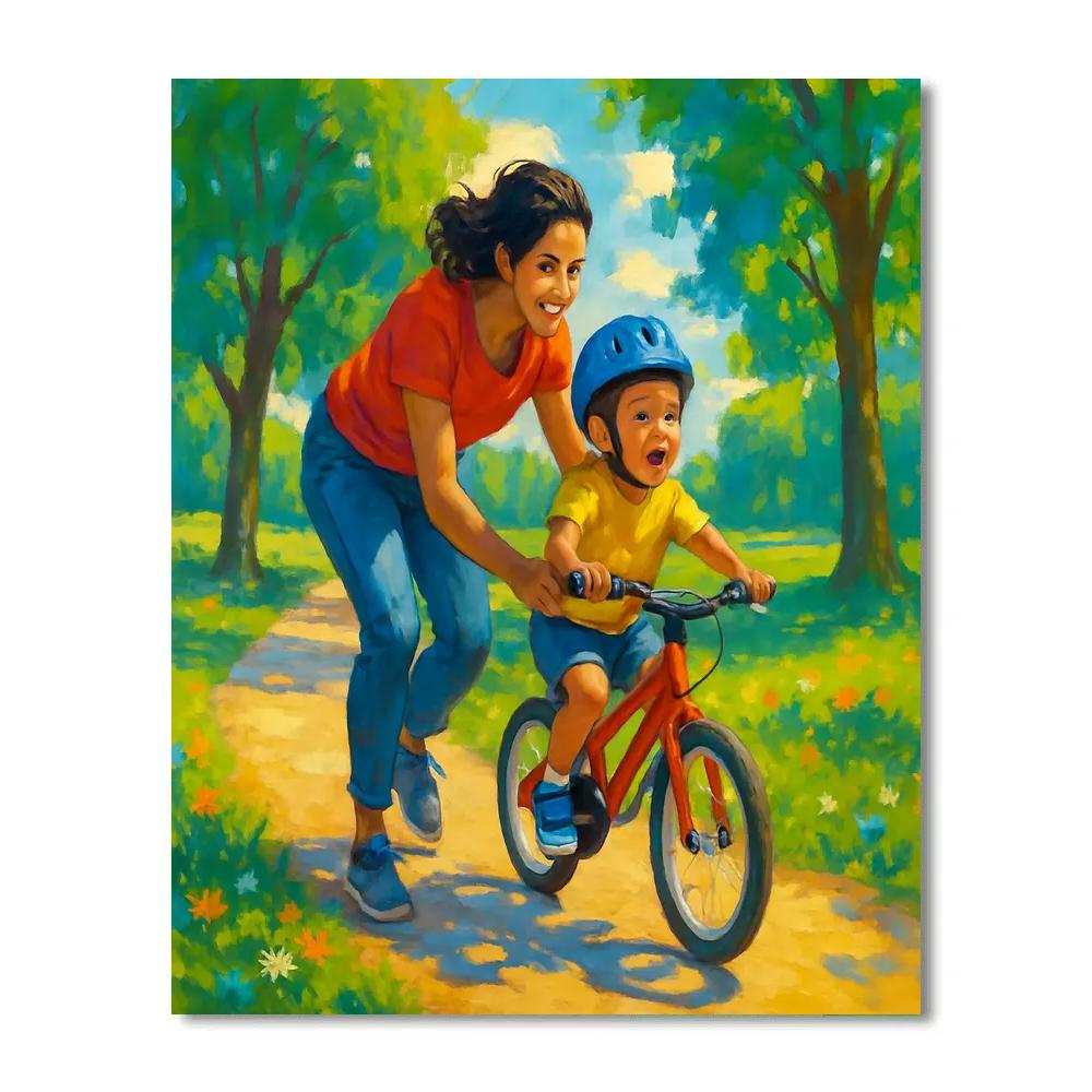 First Bike Ride Adventure Number painting