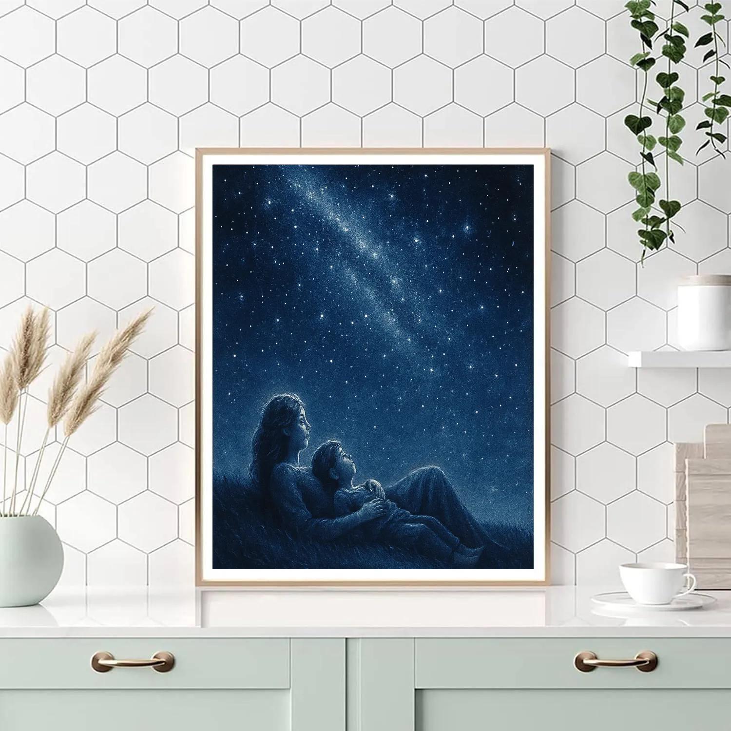Star Gazing Bonding Moment DIY paint by numbers