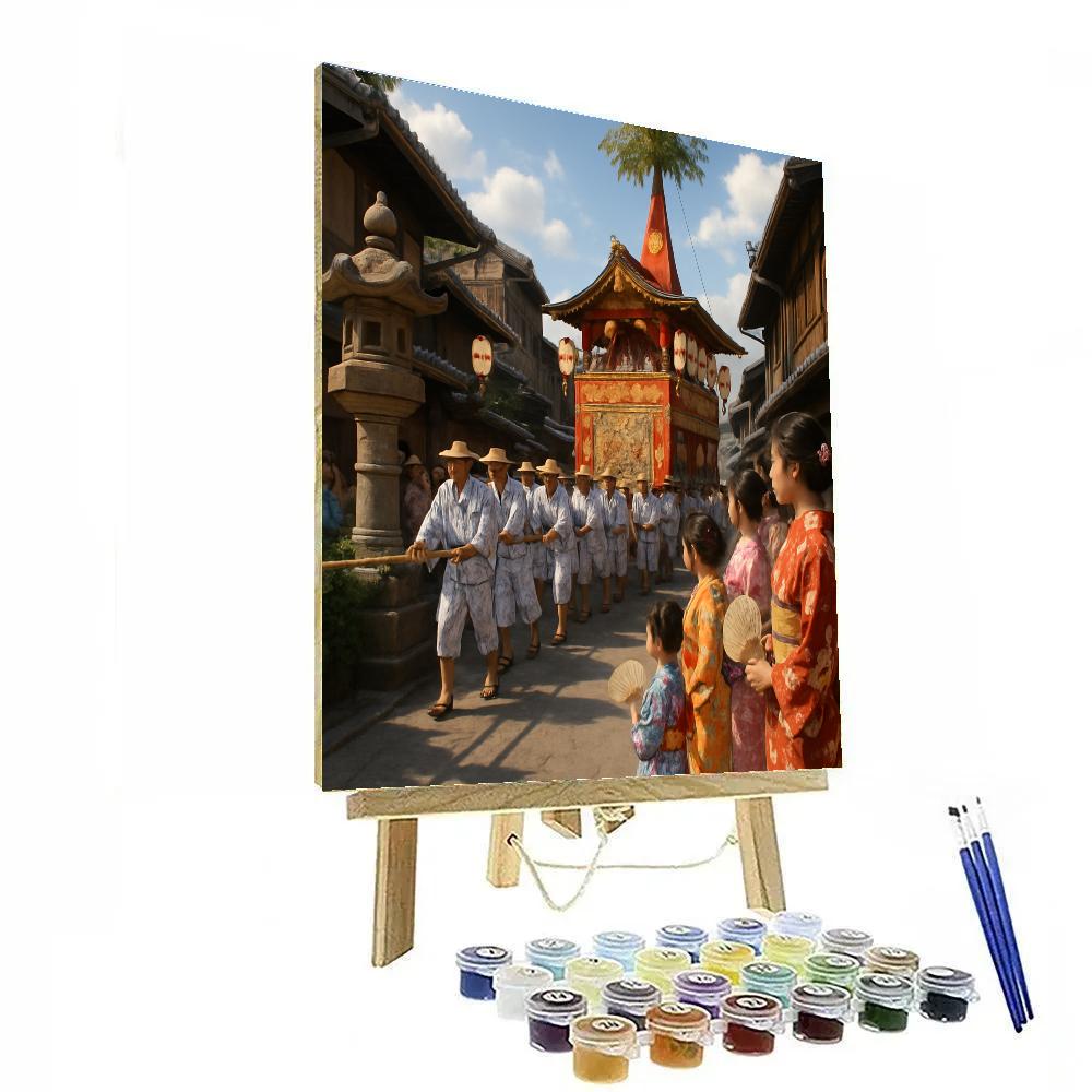 Gion Matsuri Parade Kyoto Japan paint by number