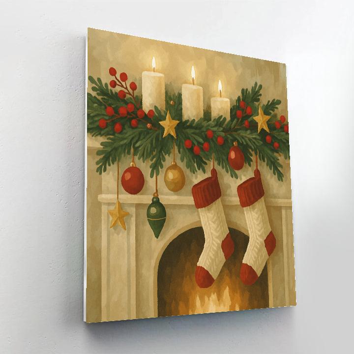 Ornaments On The Mantle painting number kit
