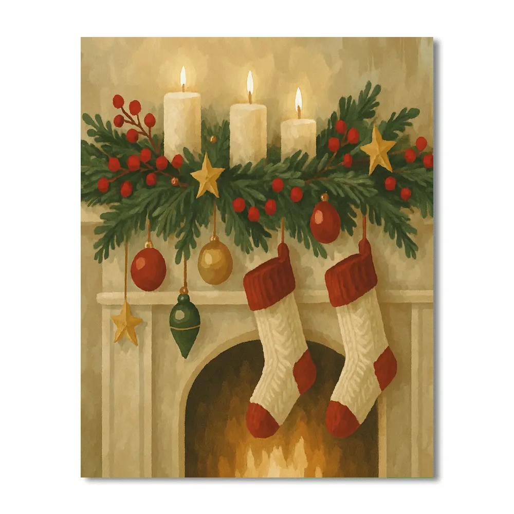 Ornaments On The Mantle painting number kit