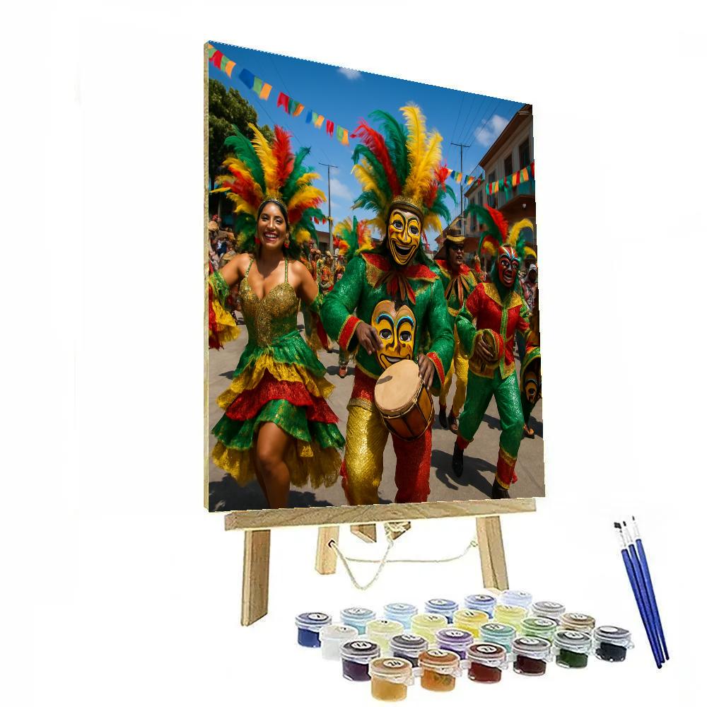Carnaval De Barranquilla Colombia Dance Parade Number painting
