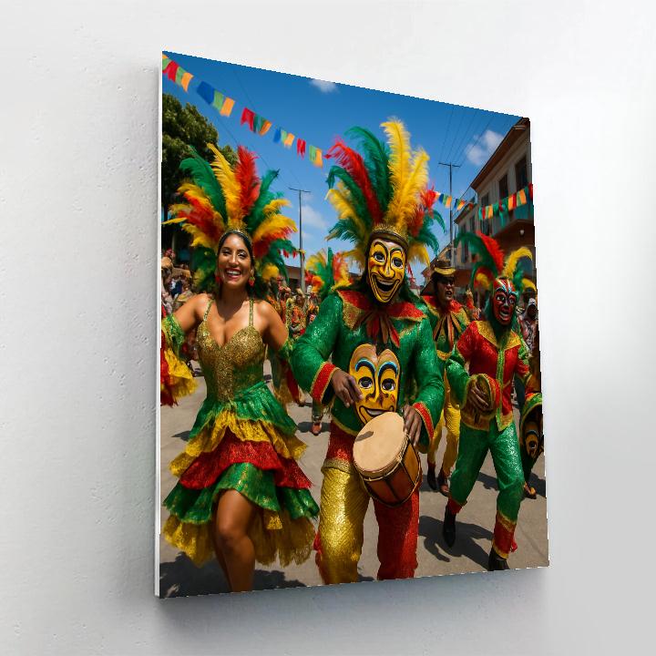 Carnaval De Barranquilla Colombia Dance Parade Number painting