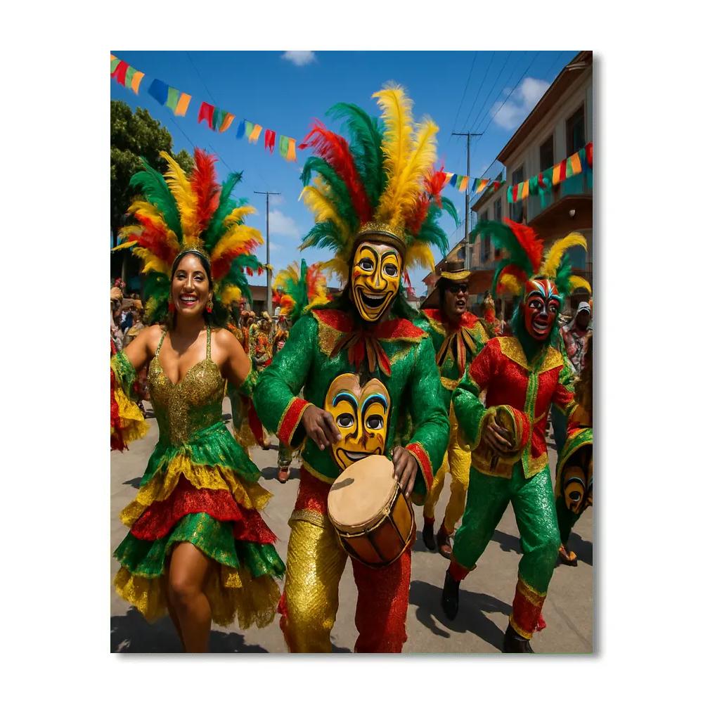 Carnaval De Barranquilla Colombia Dance Parade Number painting