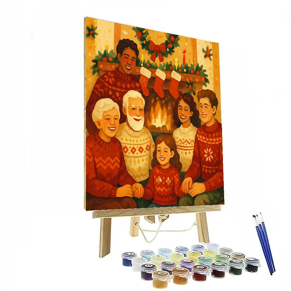 Fireside Gathering Painting by numbers kit