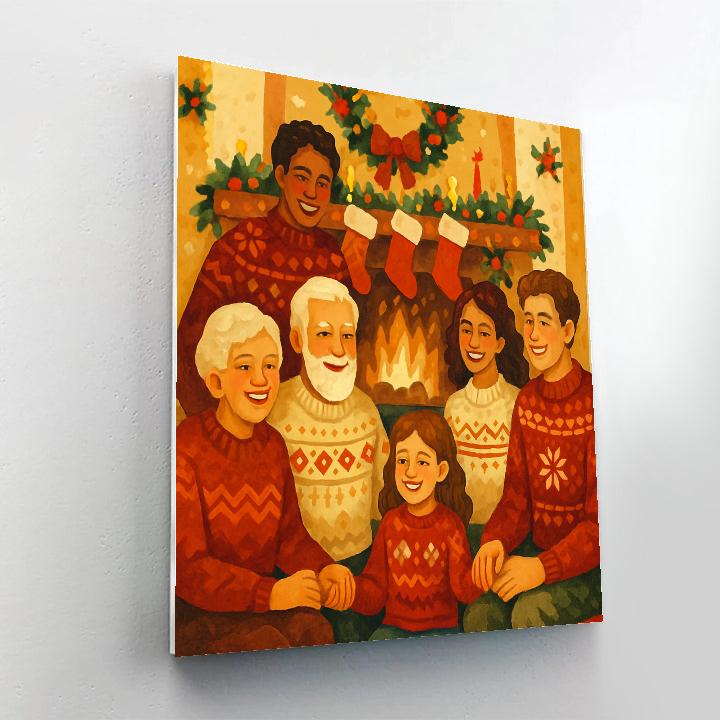 Fireside Gathering Painting by numbers kit