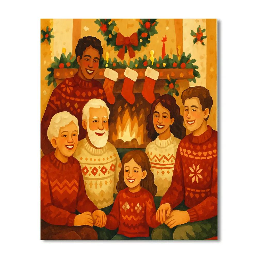 Fireside Gathering Painting by numbers kit