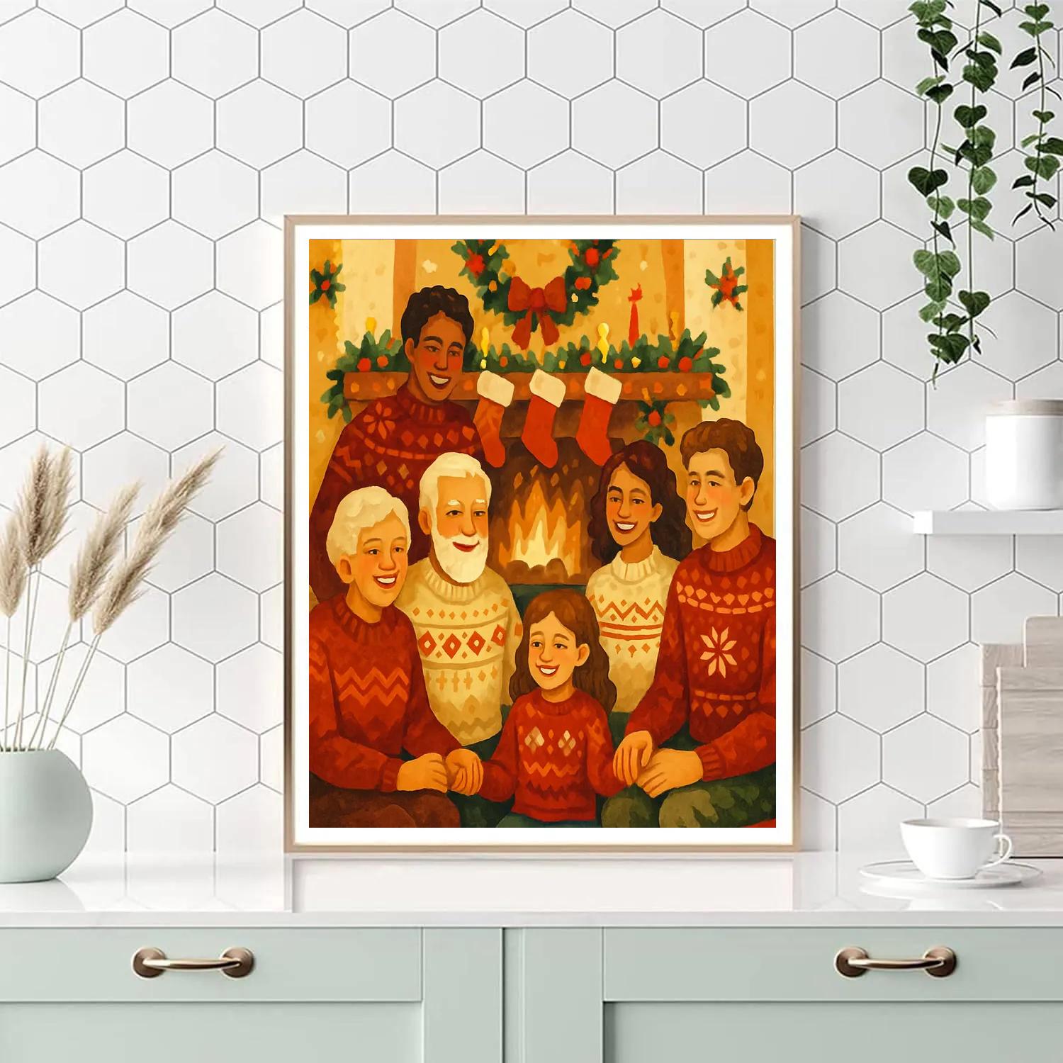 Fireside Gathering Painting by numbers kit