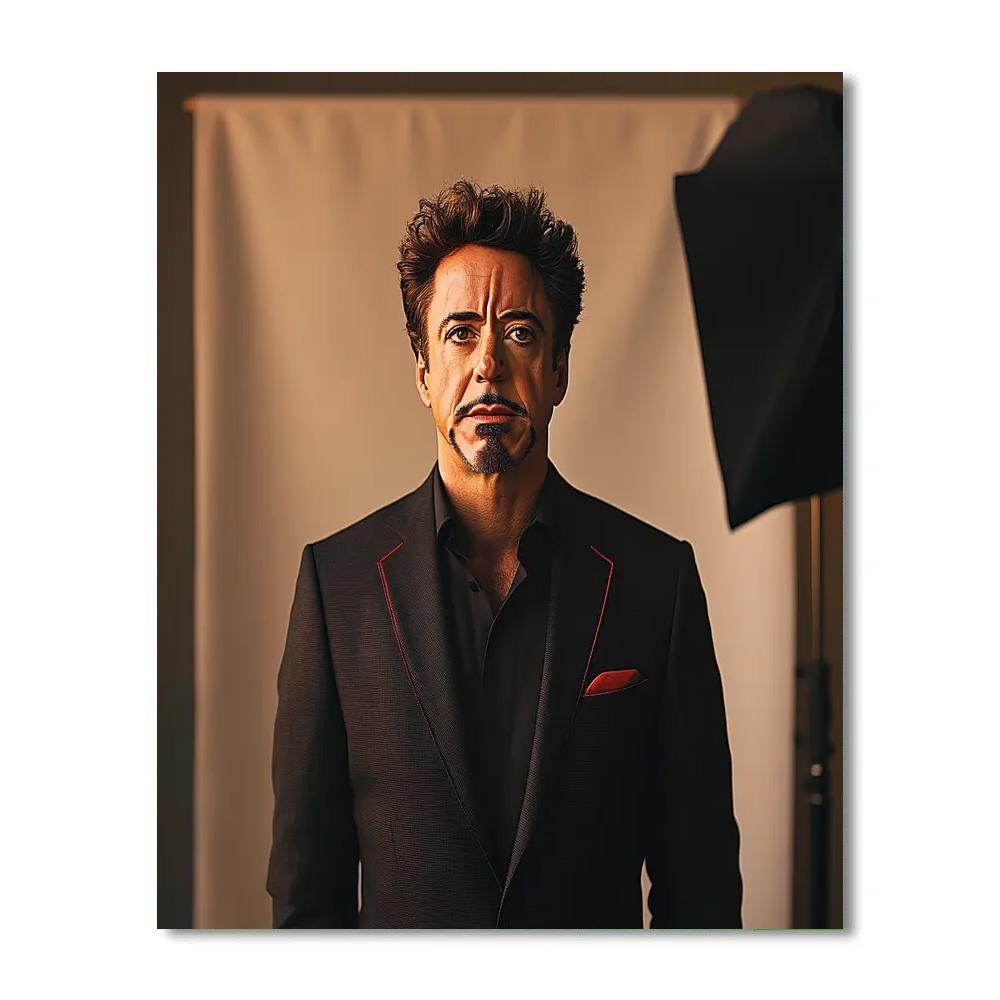 Robert Downey Jr.: Forging A Modern Ironhearted Ingenue painting number kit