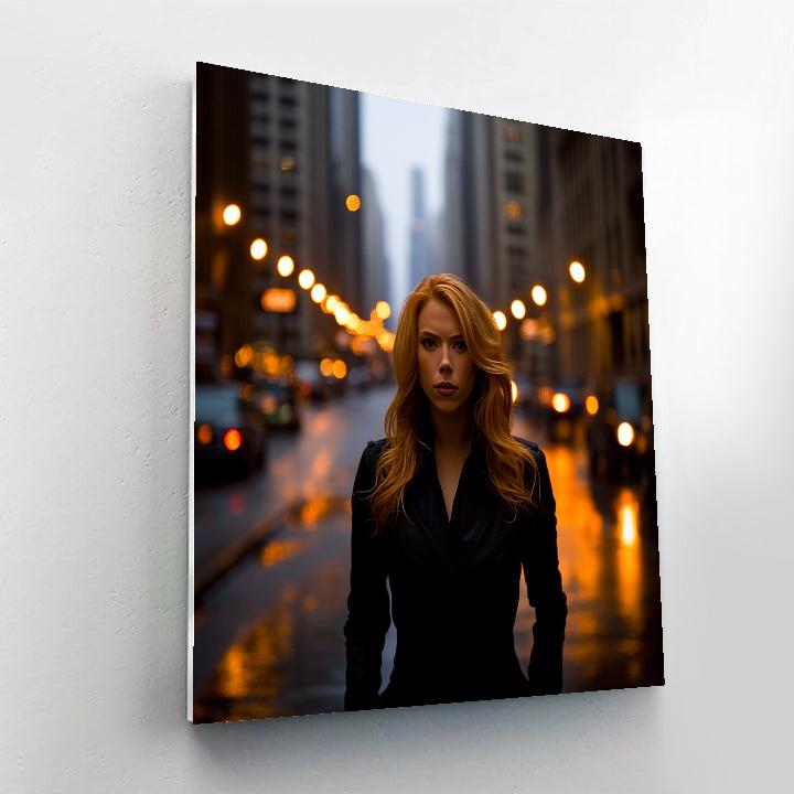 Scarlett Johansson: Quiet Precision Of A Shadowed Operative Painting by numbers kit
