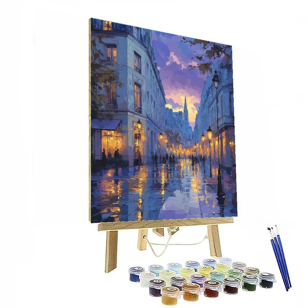 Claude Monet Inspired City Lights At Dusk DIY paint by numbers