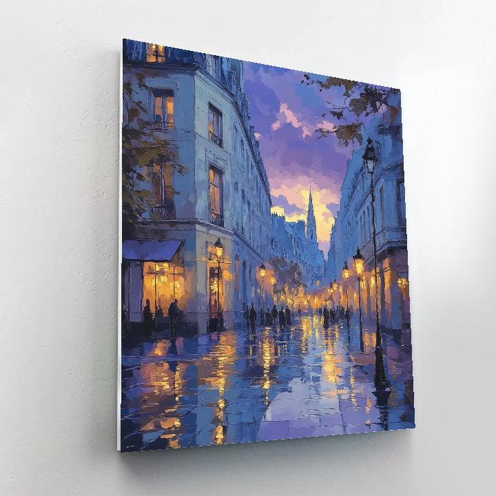 Claude Monet Inspired City Lights At Dusk DIY paint by numbers