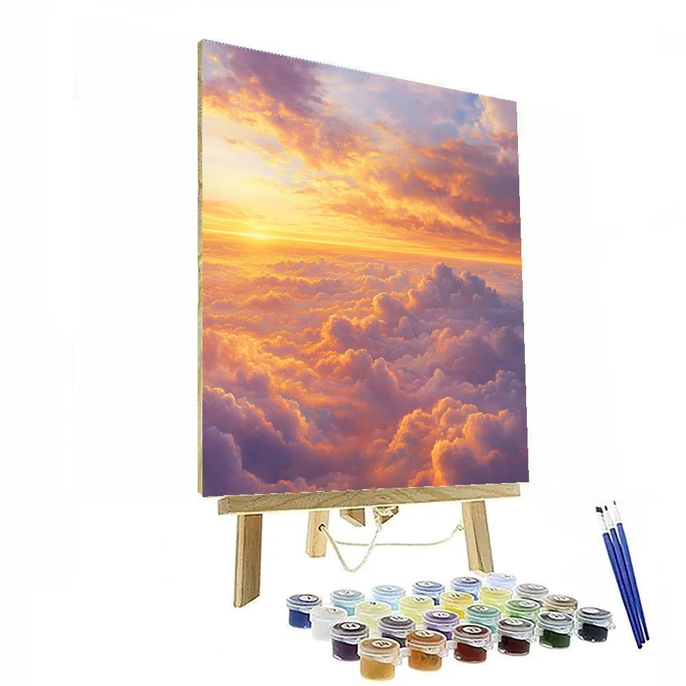 Leonardo Da Vinci Inspired Ethereal Clouds DIY paint by numbers