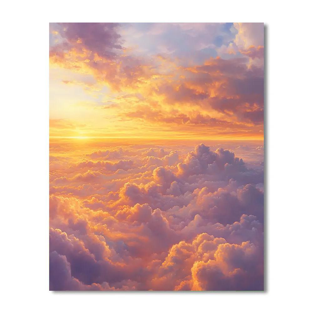 Leonardo Da Vinci Inspired Ethereal Clouds DIY paint by numbers