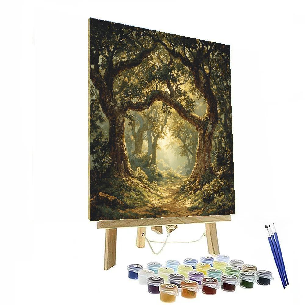 Leonardo Da Vinci Inspired Enchanted Forest paint by color
