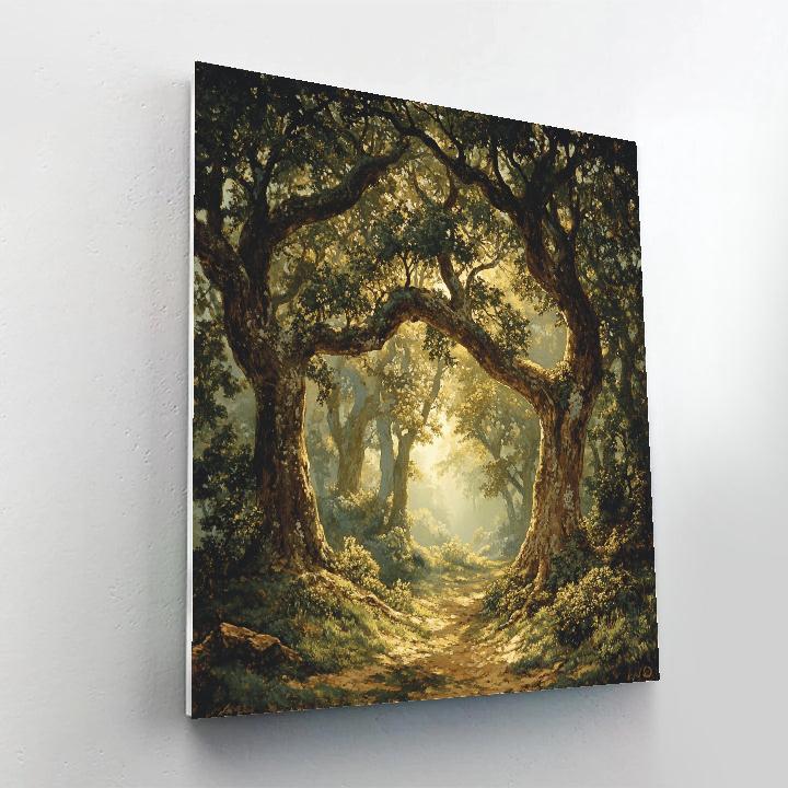 Leonardo Da Vinci Inspired Enchanted Forest paint by color