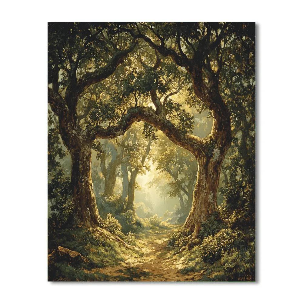 Leonardo Da Vinci Inspired Enchanted Forest paint by color