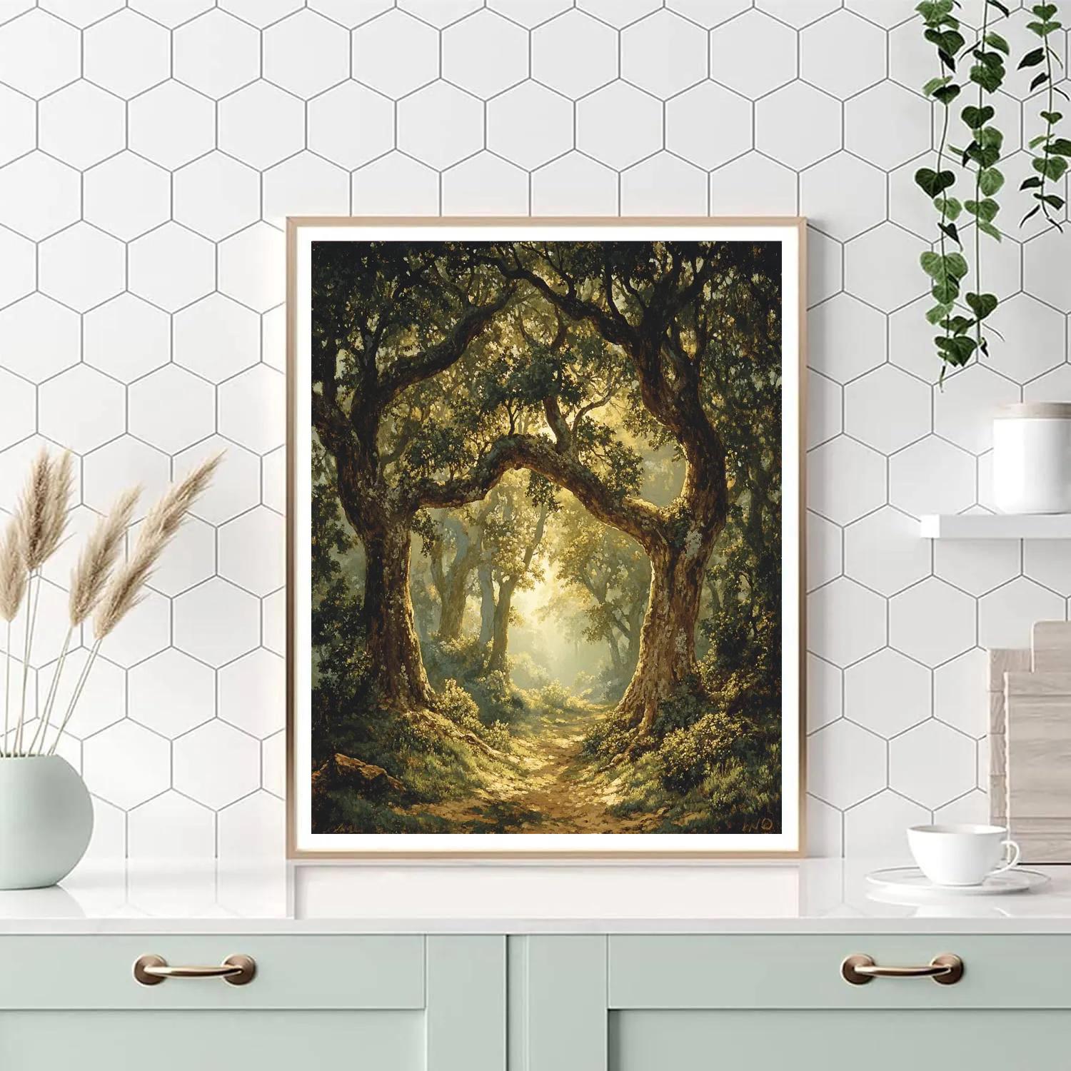 Leonardo Da Vinci Inspired Enchanted Forest paint by color