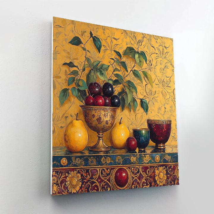 Gustav Klimt Inspired Golden Still Life painting number kit