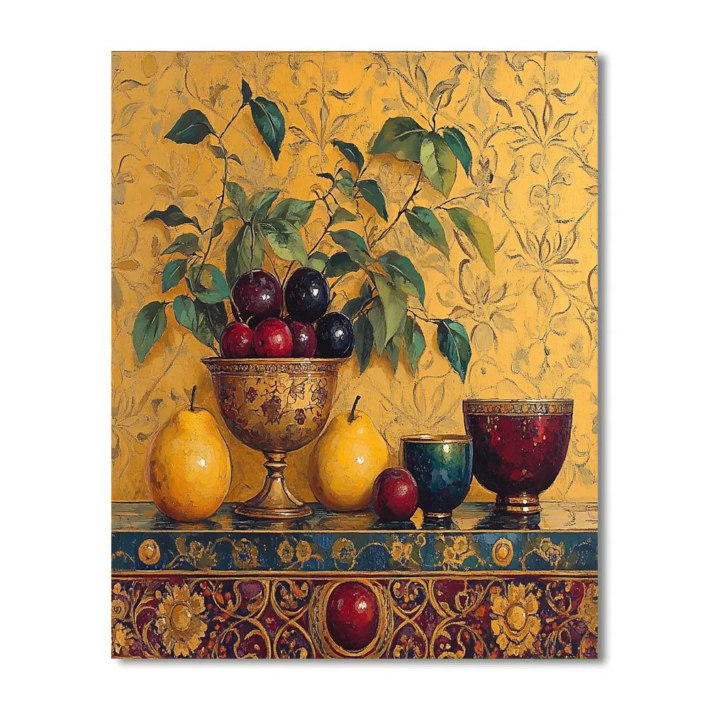 Gustav Klimt Inspired Golden Still Life painting number kit