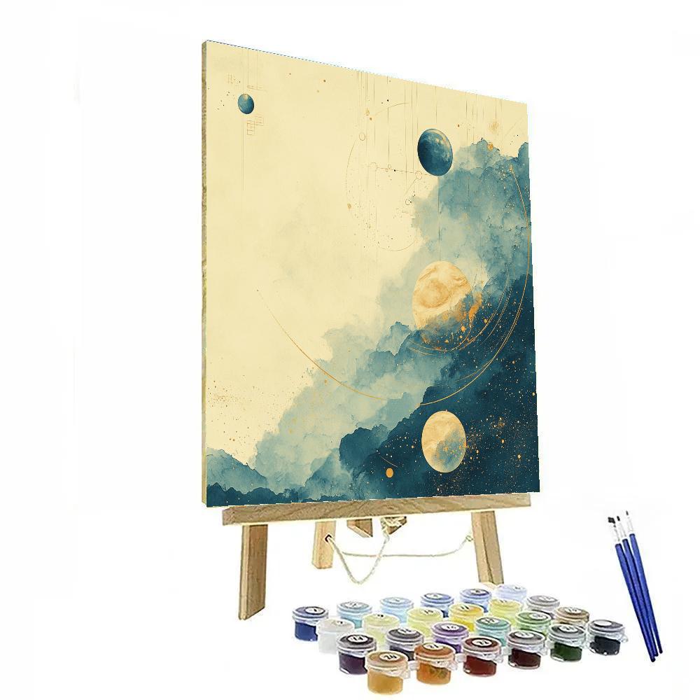 Leonardo Da Vinci Inspired Celestial Harmony Numbered painting kits