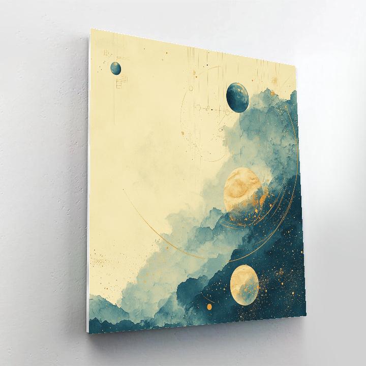 Leonardo Da Vinci Inspired Celestial Harmony Numbered painting kits
