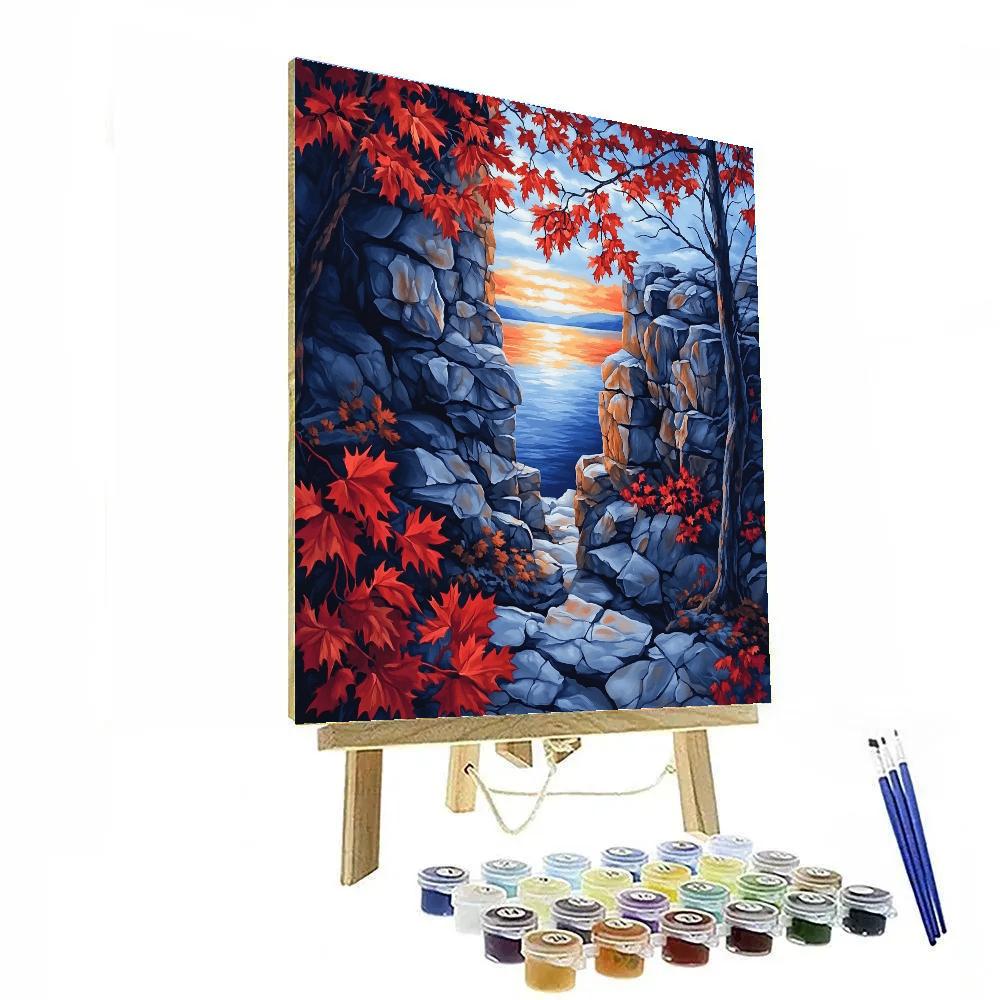 A.Y. Jackson Inspired Laurentian Rock Screen Paint by numbers art