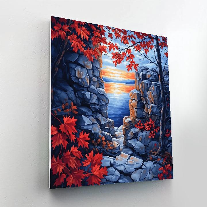 A.Y. Jackson Inspired Laurentian Rock Screen Paint by numbers art