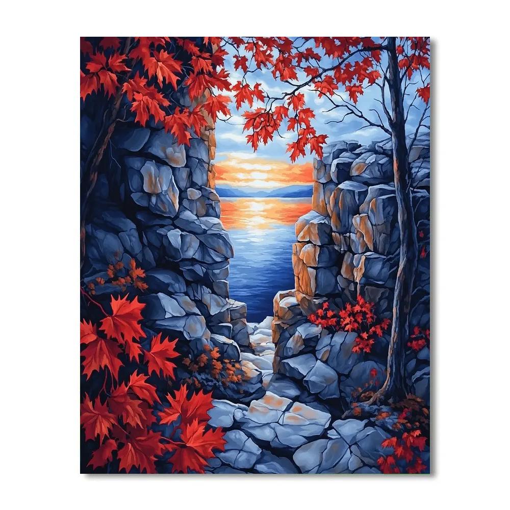 A.Y. Jackson Inspired Laurentian Rock Screen Paint by numbers art