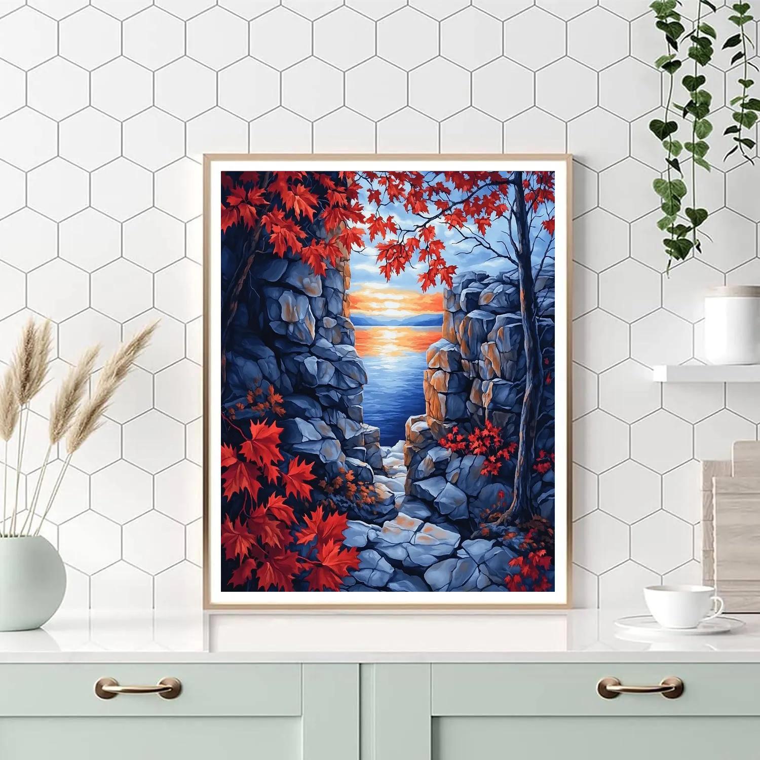 A.Y. Jackson Inspired Laurentian Rock Screen Paint by numbers art