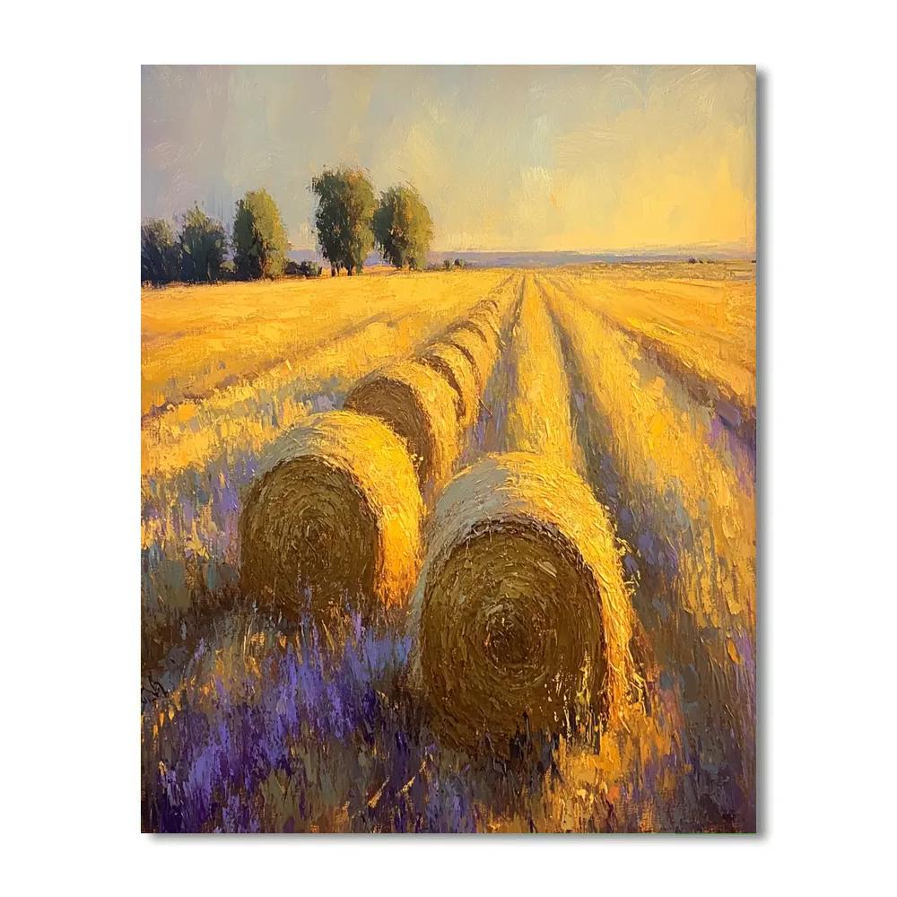 Claude Monet Inspired Haystacks Golden Sunset Number painting