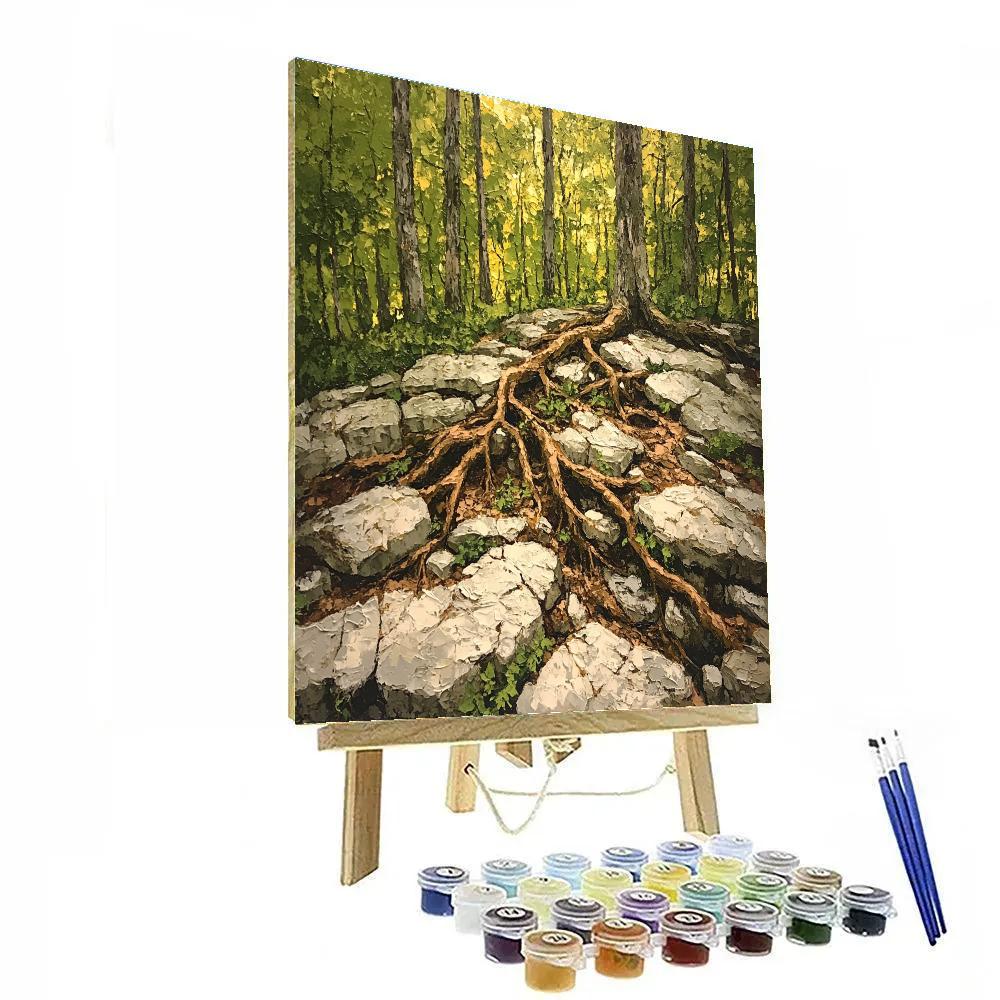 Arthur Lismer Inspired Twisted Roots And Forest Undergrowth Painting by numbers kit