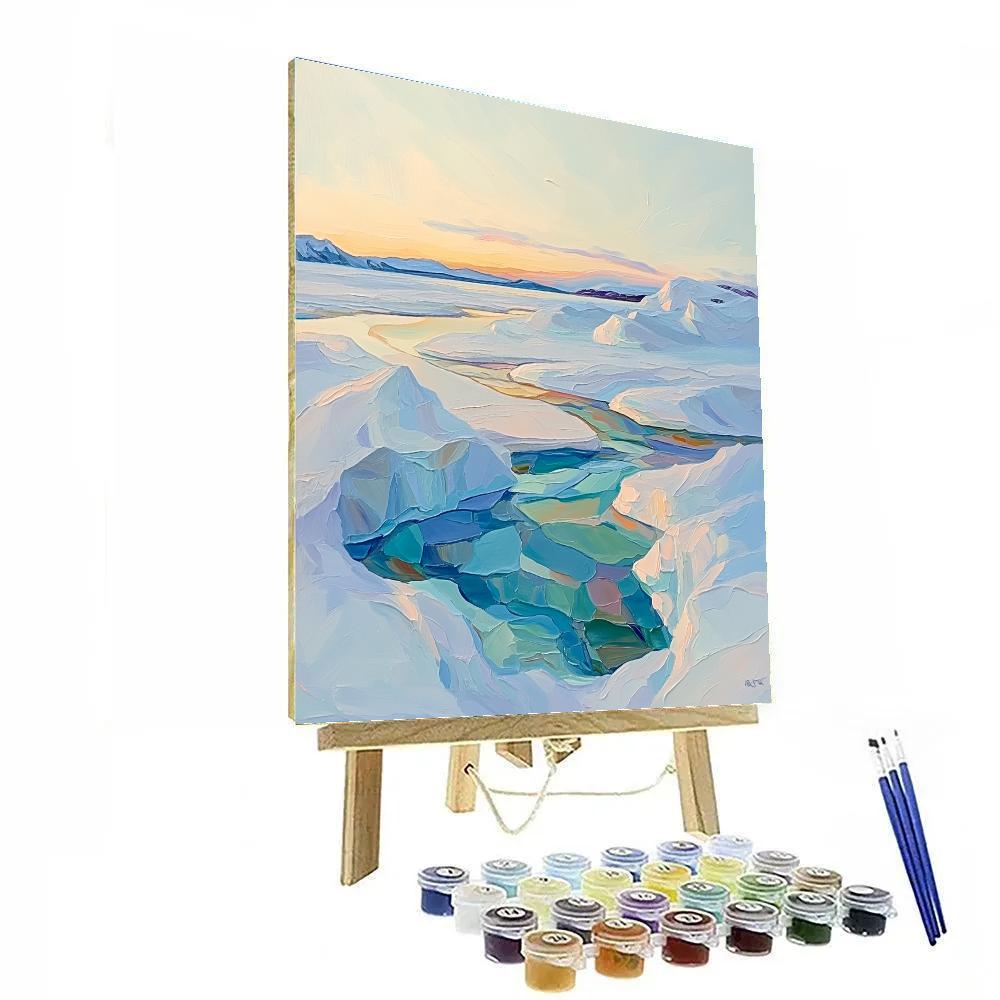 A.Y. Jackson Inspired Arctic Blue Noon painting number kit