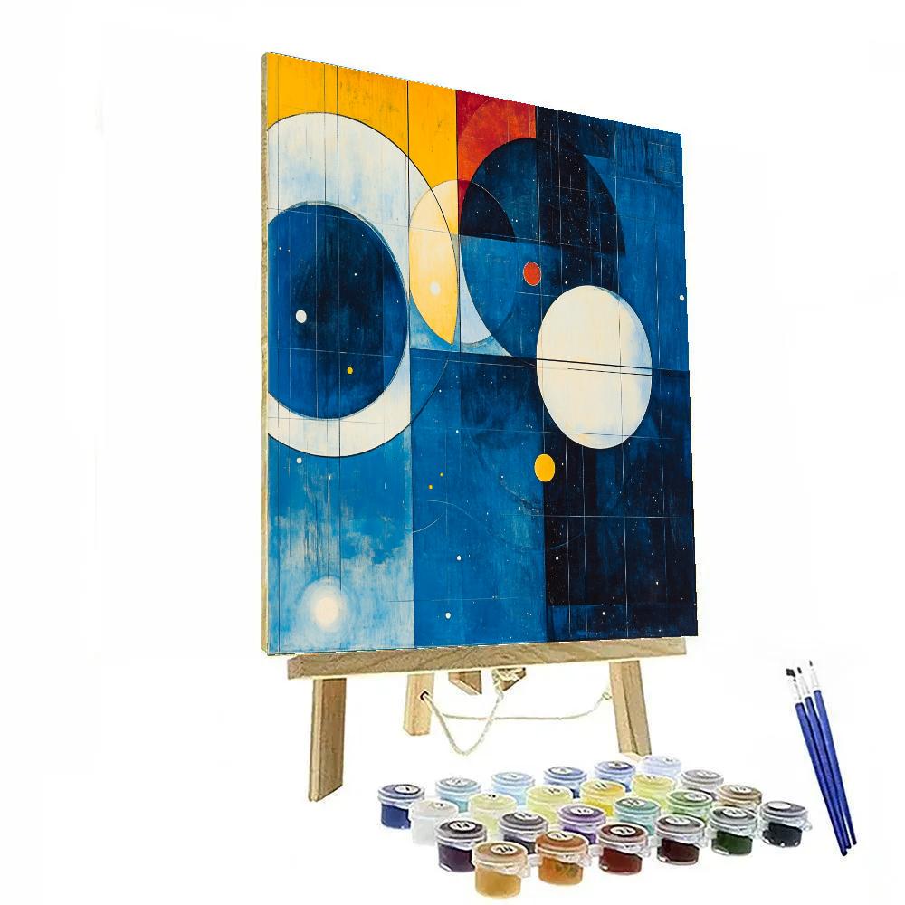 Wassily Kandinsky Inspired Cosmic Geometry Number painting