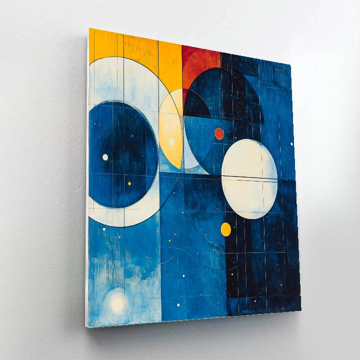 Wassily Kandinsky Inspired Cosmic Geometry Number painting