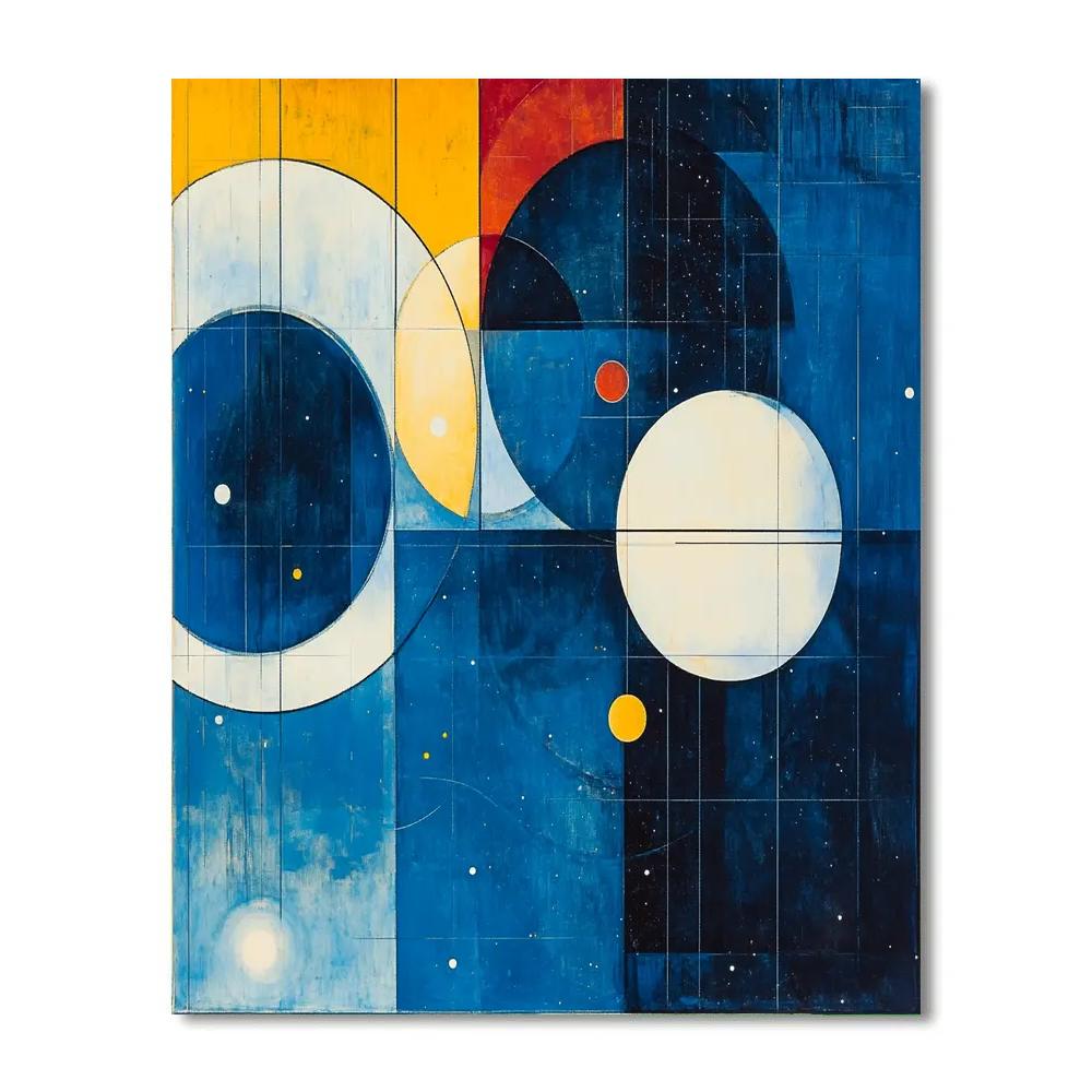Wassily Kandinsky Inspired Cosmic Geometry Number painting