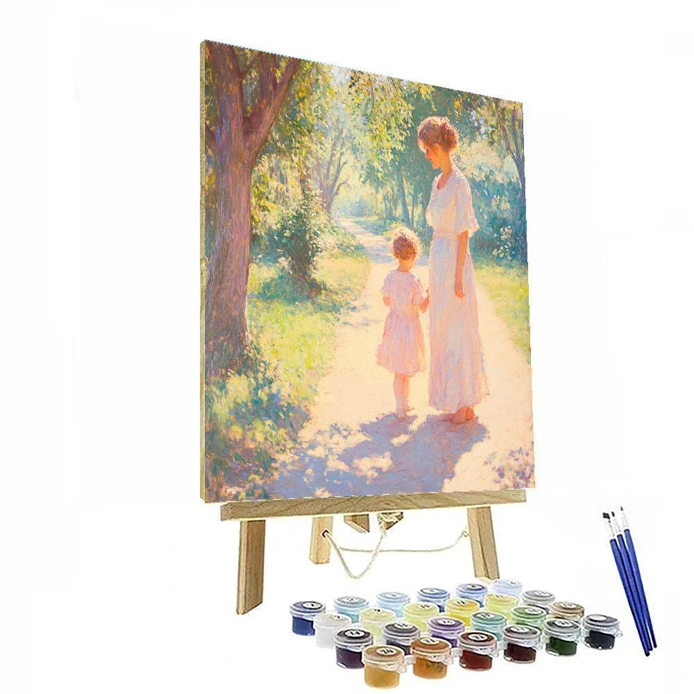 Mary Cassatt Inspired Mother And Child In Park Paint by numbers kits