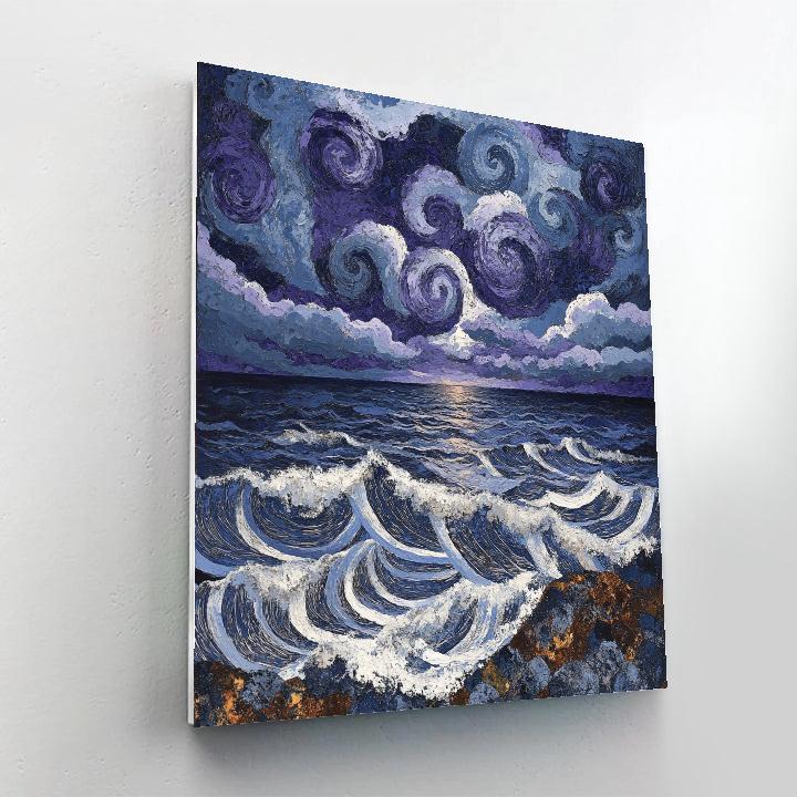 Arthur Lismer Inspired Roiling Cloud And Whitecap Rhythm Paint by numbers art