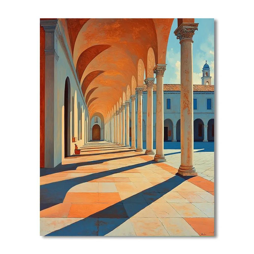 Giorgio De Chirico Inspired Metaphysical Piazza Painting by numbers kit