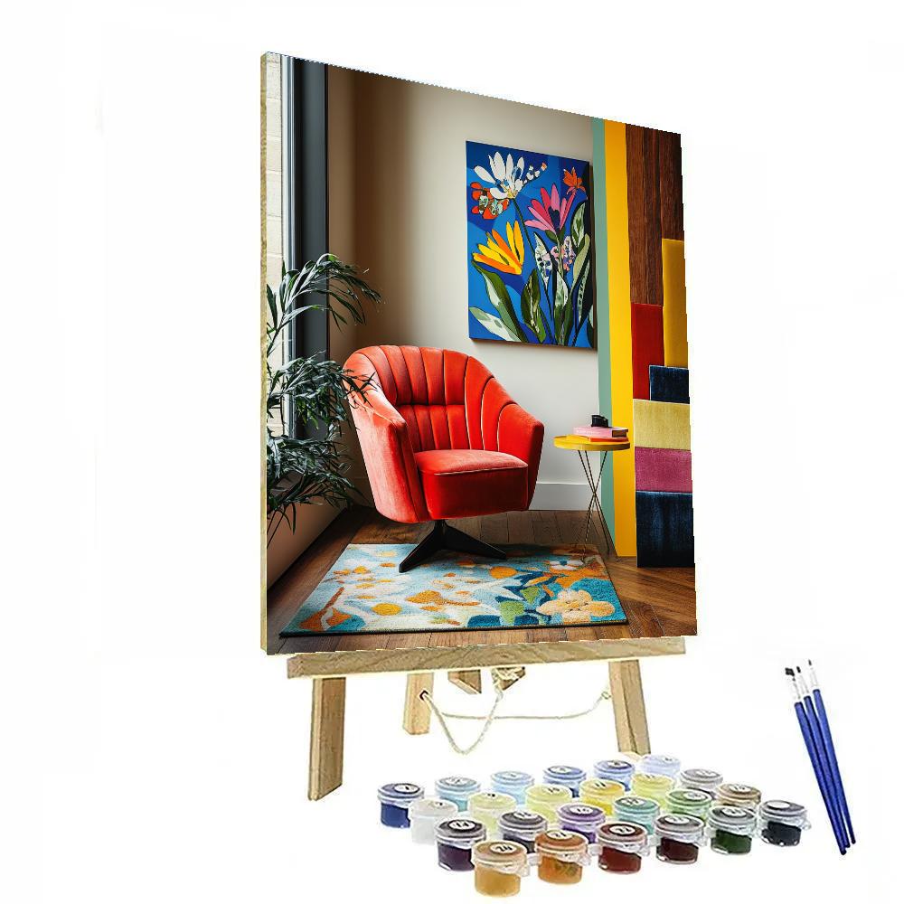 Henri Matisse Inspired Floral Pattern Interior Paint by numbers art