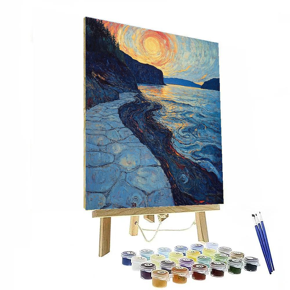 Edvard Munch Inspired Fjord Twilight Painting by numbers kit