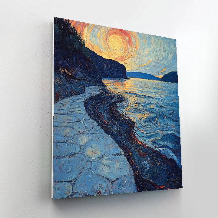 Edvard Munch Inspired Fjord Twilight Painting by numbers kit