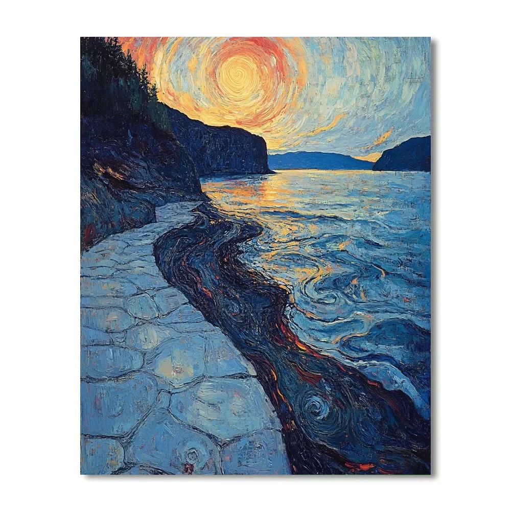 Edvard Munch Inspired Fjord Twilight Painting by numbers kit