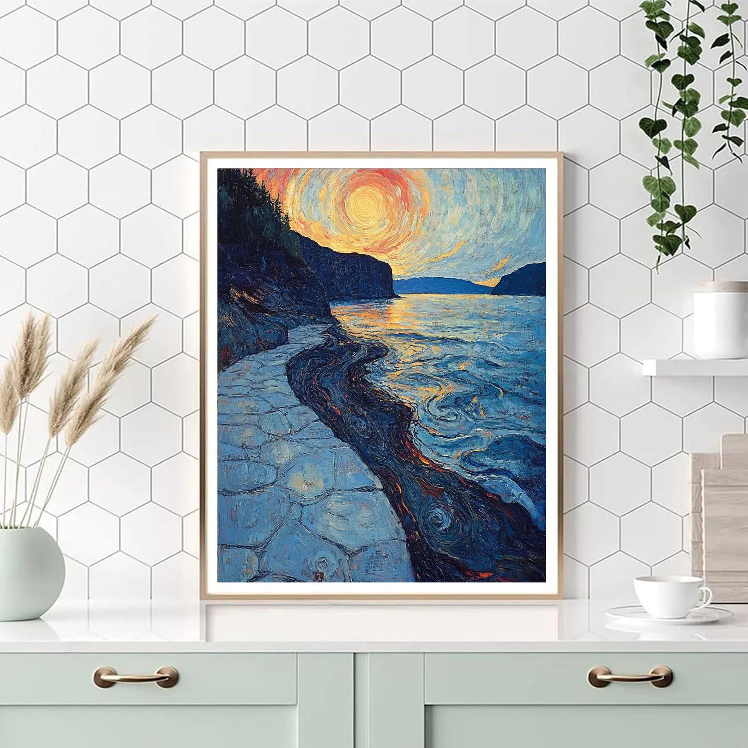 Edvard Munch Inspired Fjord Twilight Painting by numbers kit