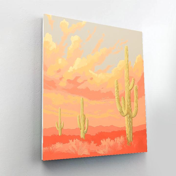 Georgia OKeeffe Inspired Desert Sunrise DIY paint by numbers