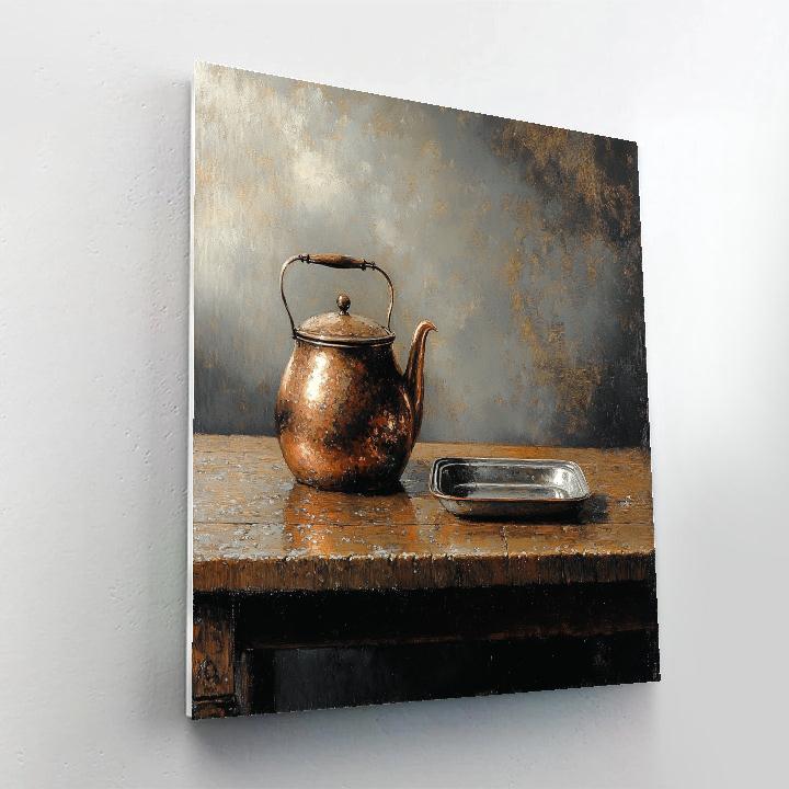 Diego Velázquez Inspired Copper Kettle And Pewter Dish Numbered painting kits