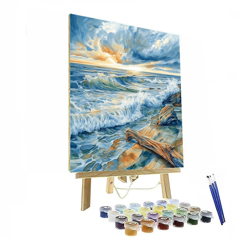 Emily Carr Inspired Stormbound Coastline paint by numbers